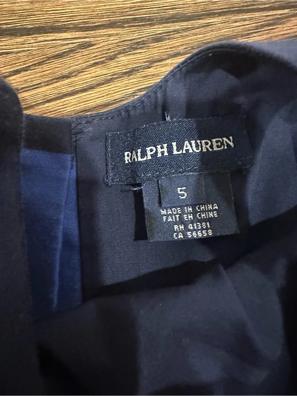 Ralph Lauren Sleeveless Blue and Black Striped Party Dress
